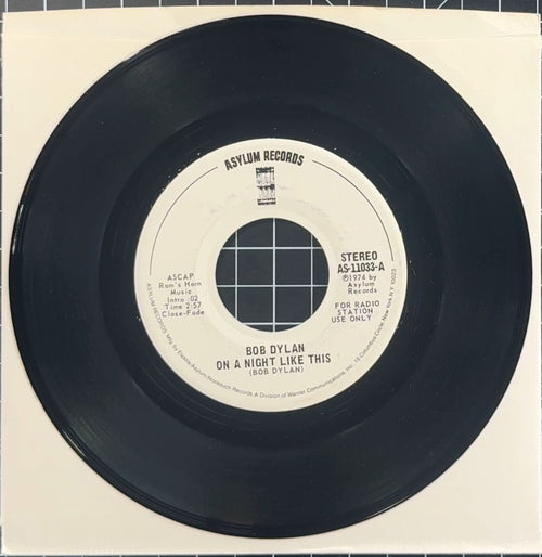 PROMO Bob Dylan On A Night Like This 1974 US 7" w Label Variation
