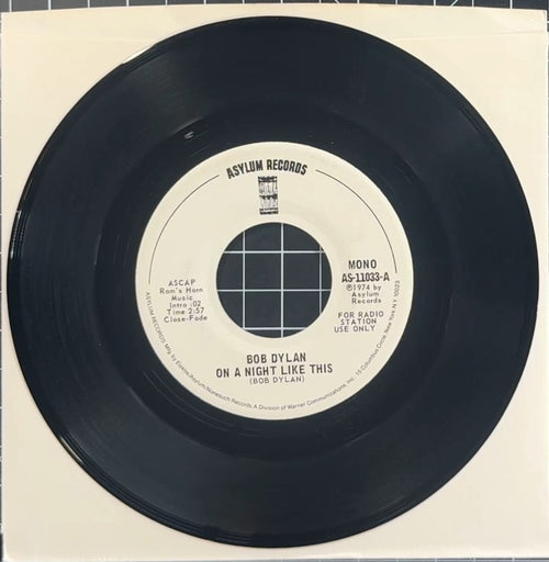 PROMO Bob Dylan On A Night Like This 1974 US 7" w Label Variation