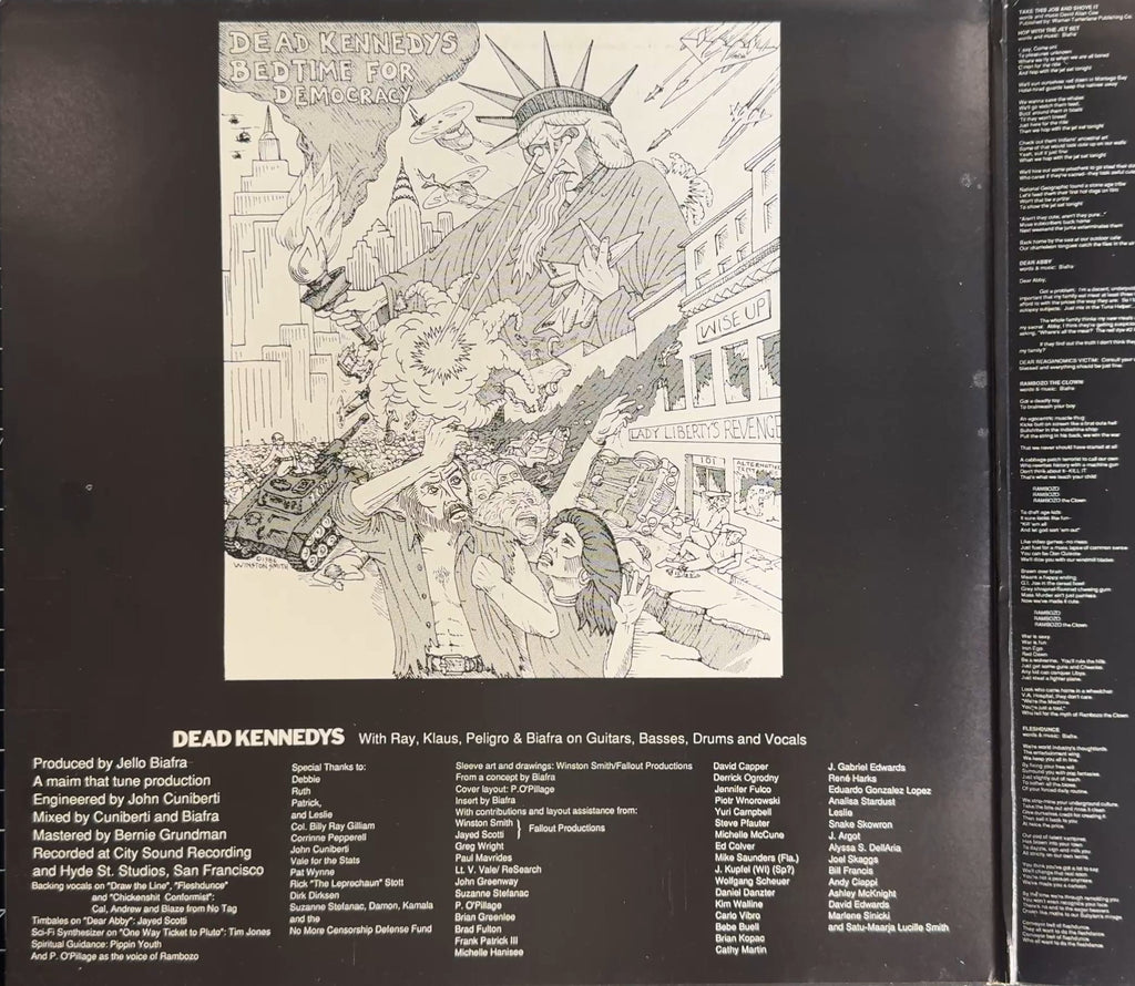 RARE 1st UK Press Dead Kennedys Bedtime For Democracy 1986 w Paper