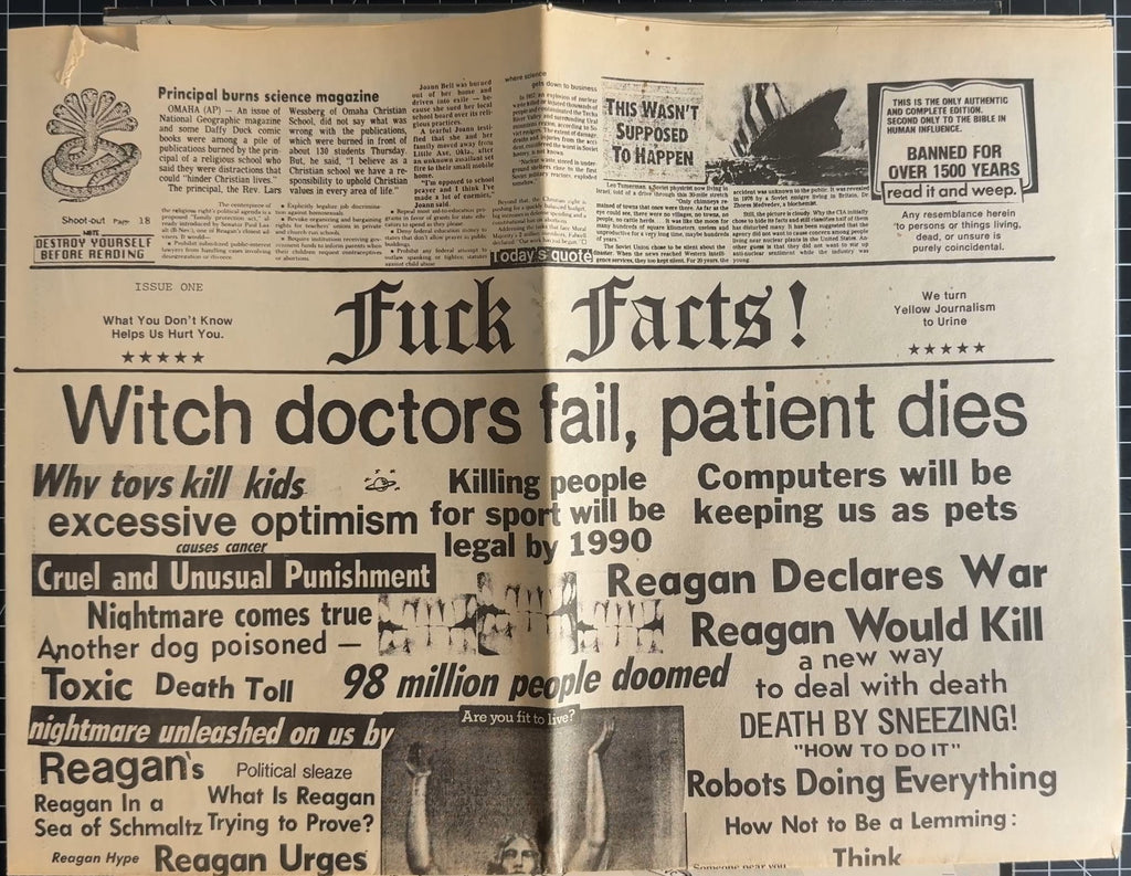 RARE 1st UK Press Dead Kennedys Bedtime For Democracy 1986 w Paper