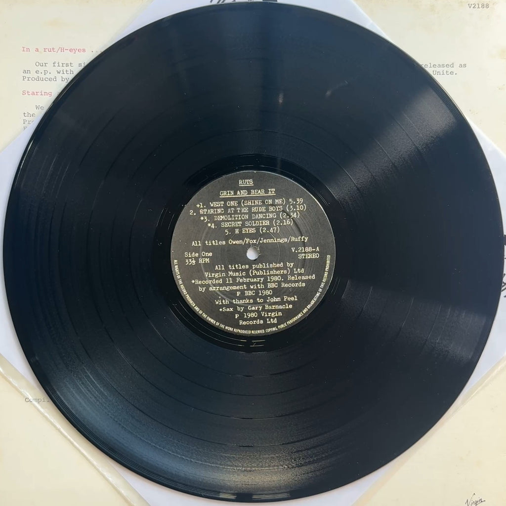 Ruts - Grin & Bear It 1980 UK 1st Press VG+/VG+