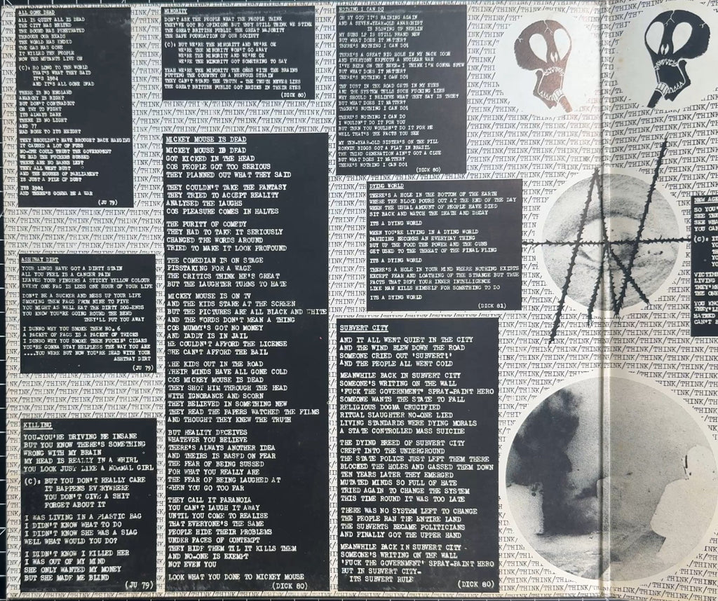 Subhumans The Day The Country Died 1983 UK Original 1st Press SDL 9 VG+/VG+