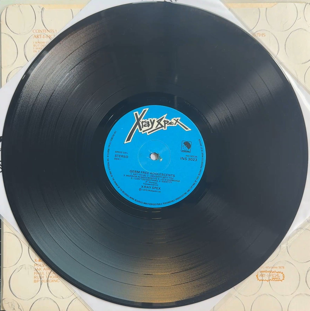 X-Ray Spex Germfree Adolescents 1978 UK 1st Press A2/B2 Runouts VG/VG+