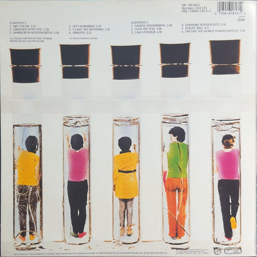 X-Ray Spex Germfree Adolescents 1991 Import Orange Vinyl VG+/VG+