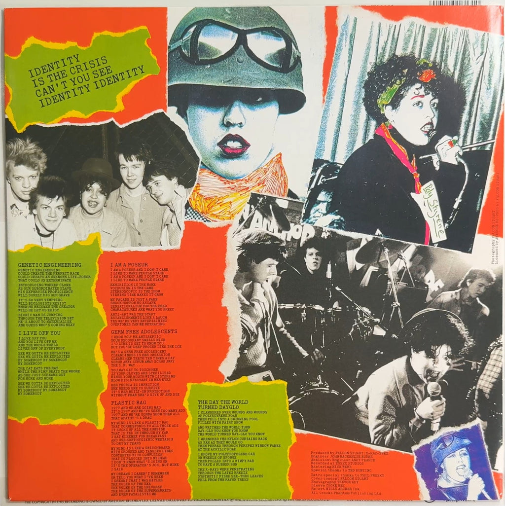 X-Ray Spex Germfree Adolescents 1991 Import Orange Vinyl VG+/VG+