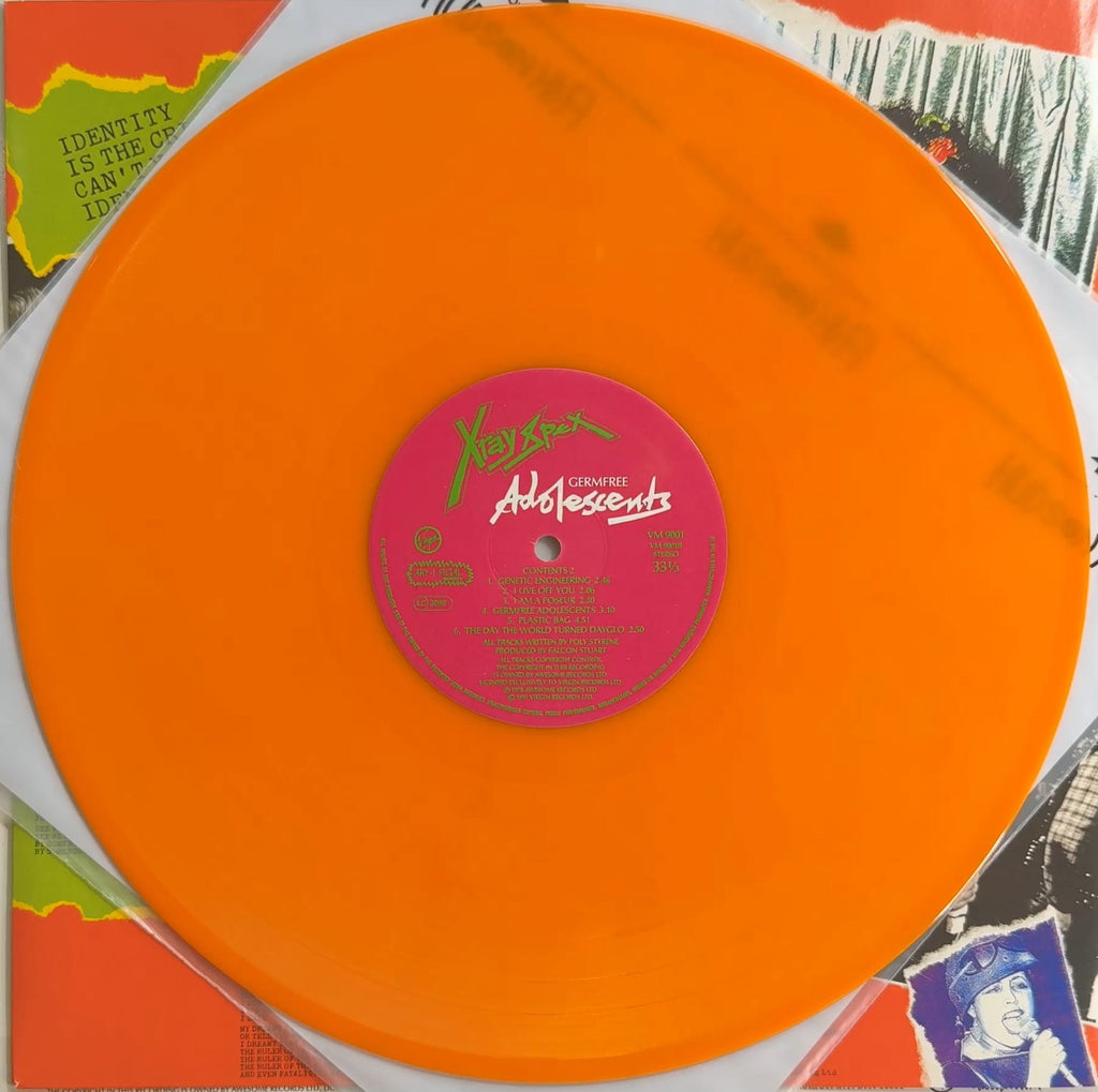X-Ray Spex Germfree Adolescents 1991 Import Orange Vinyl VG+/VG+