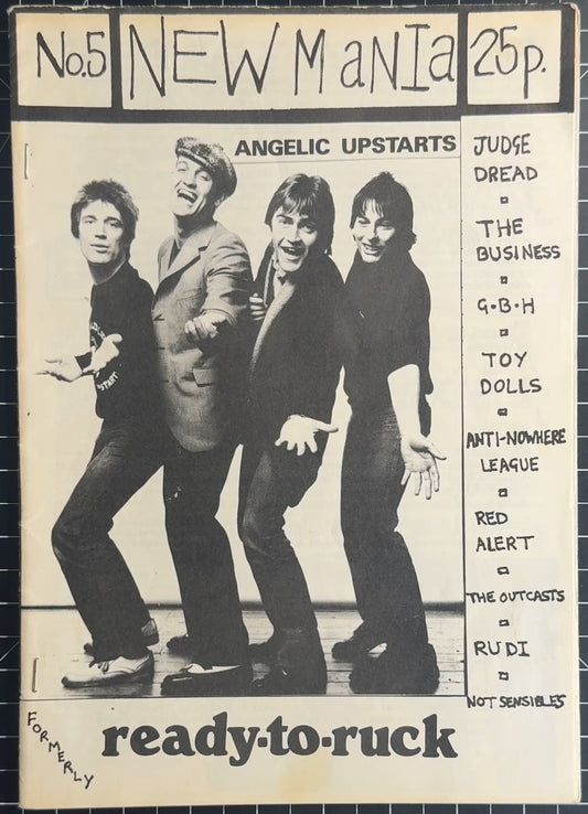 Rare 1981 UK Zine - New Mania No.5 (fka ready-to-ruck) Excellent Condition