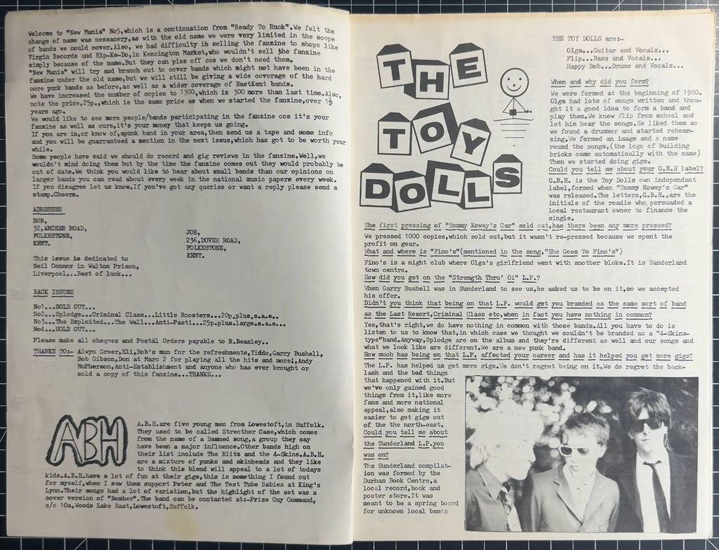 Rare 1981 UK Zine - New Mania No.5 (fka ready-to-ruck) Excellent Condition