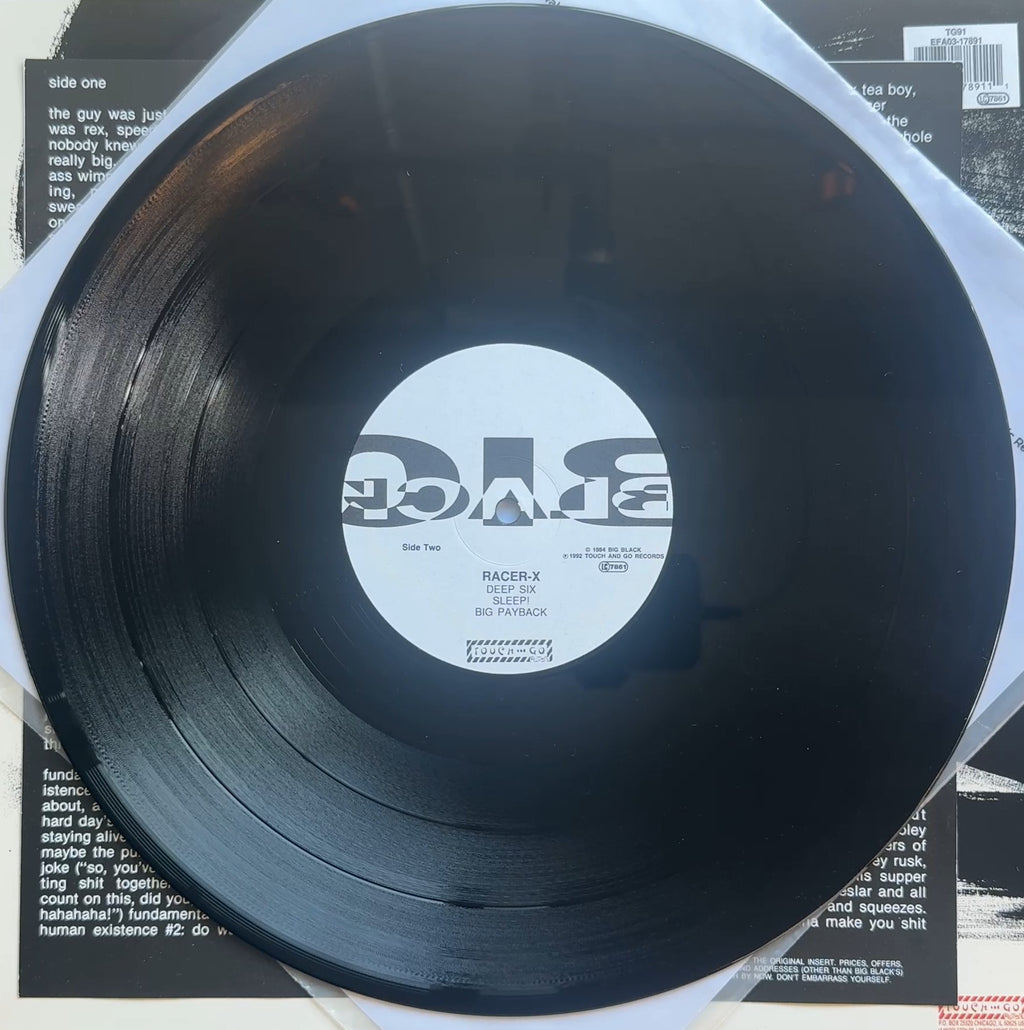 Big Black Racer-X 1992 UK 12" EP w Insert VG+/VG+