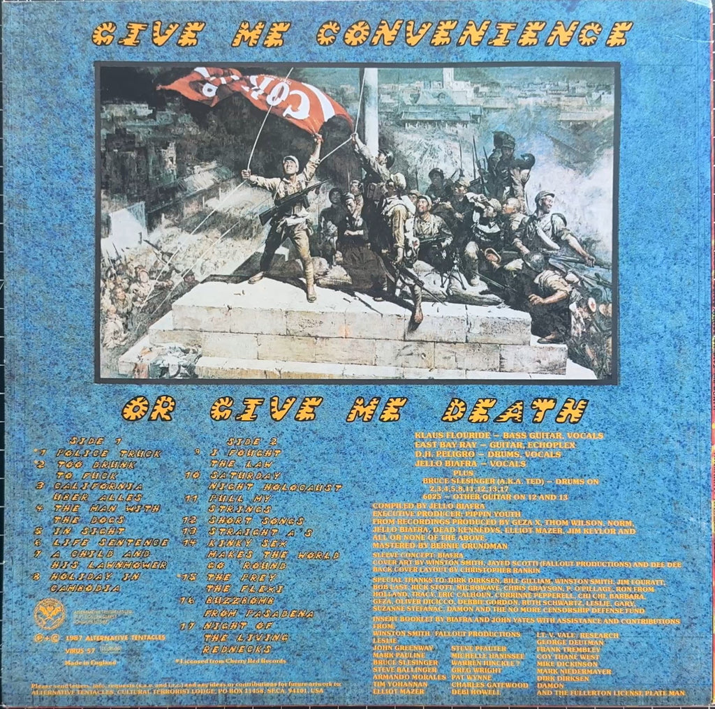 Dead Kennedys Give Me Convenience Or Give Me Death 1987 UK Insert + Flexi