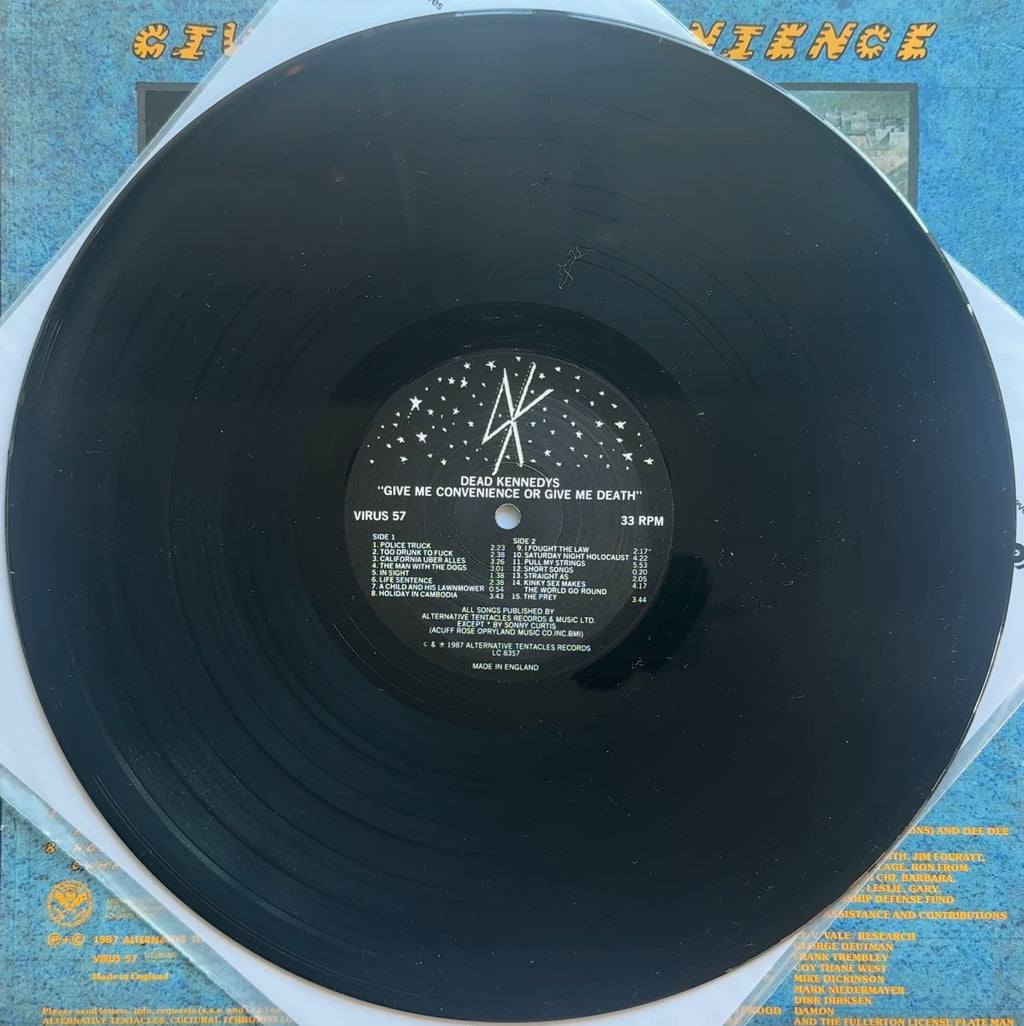 Dead Kennedys Give Me Convenience Or Give Me Death 1987 UK Insert + Flexi