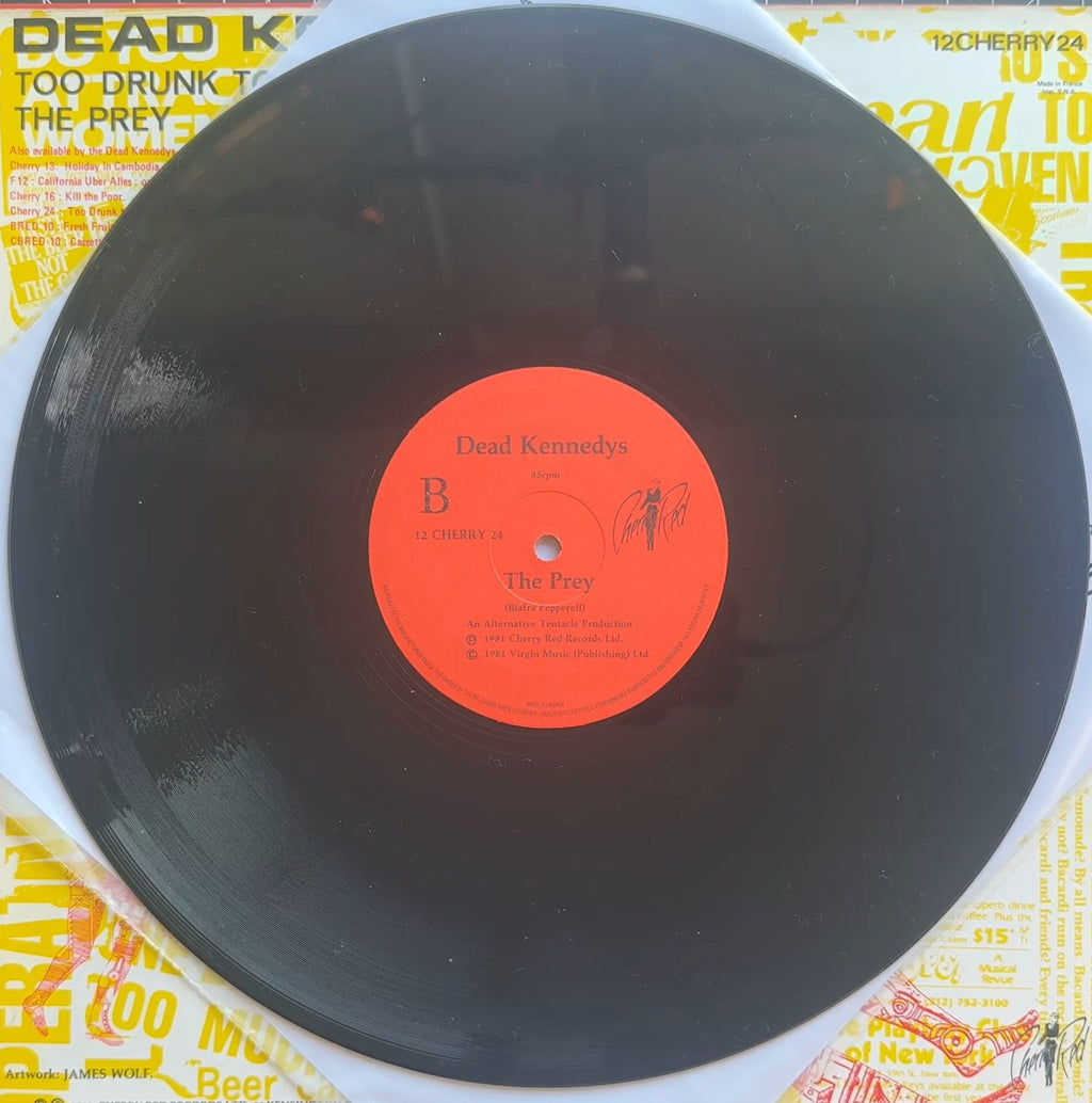 Dead Kennedys Too Drunk To Fuck 12" 1981 UK 1st Press / SNA Press