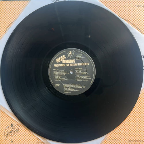 Dead Kennedys Fresh Fruit For Rotting Vegetables 1981 UK Orange Dot Rear + Poster