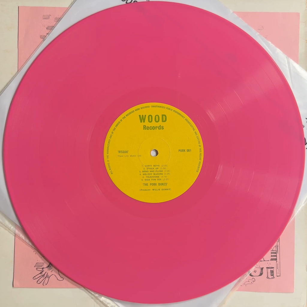 Pork Dukes Pink Pork 1978 UK 1st Press Pink Vinyl + 2 Orig Inserts