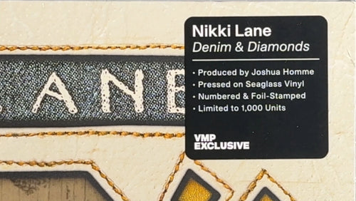 Nikki Lane Denim & Diamonds SEALED/NM #'d Ltd Edtn 2022 1st Press Seaglass Vinyl