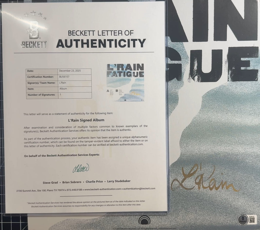 AUTOGRAPH L'Rain Fatigue 2021 Ltd Edtn (50 Copies) w/ Beckett COA VG+
