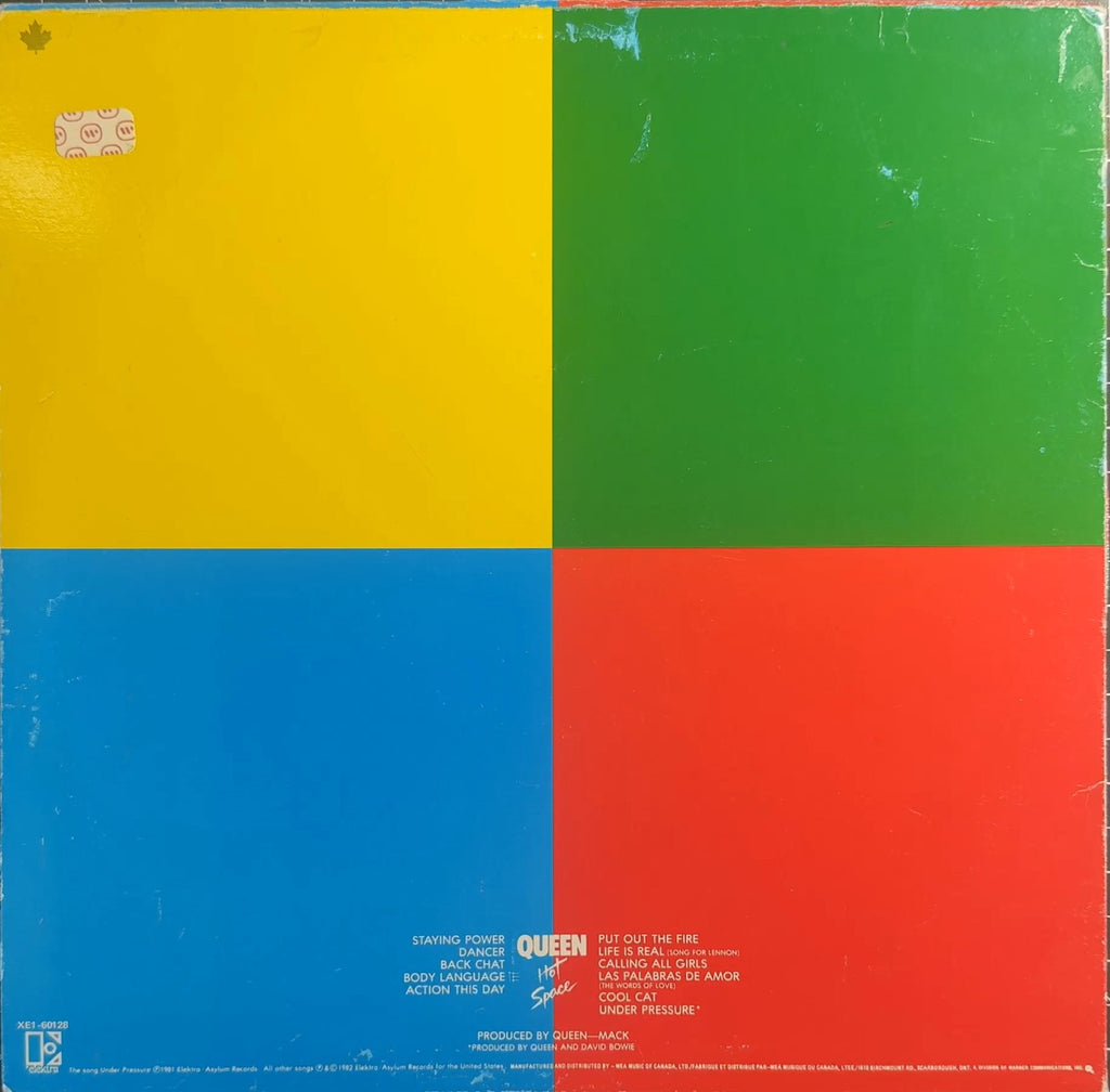 Queen Hot Space 1982 Canada 1st Press -Quality Records Pressing VG+/G+