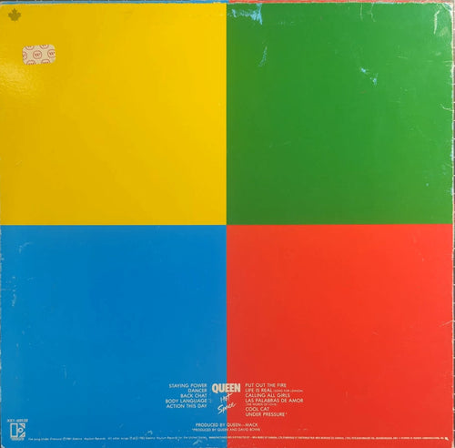 Queen Hot Space 1982 Canada 1st Press -Quality Records Pressing VG+/G+