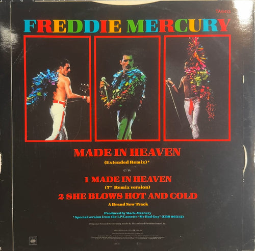 Freddie Mercury Made In Heaven 1985 UK 1st Press 12" VG+/VG