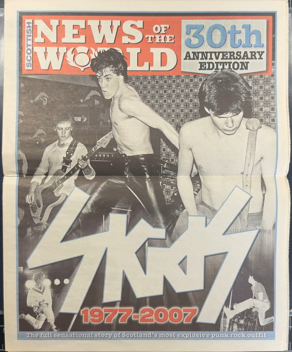 Skids Scared To Dance 1979 UK 1st Embossed Sleeve + Newspaper