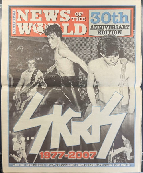 Skids Scared To Dance 1979 UK 1st Embossed Sleeve + Newspaper