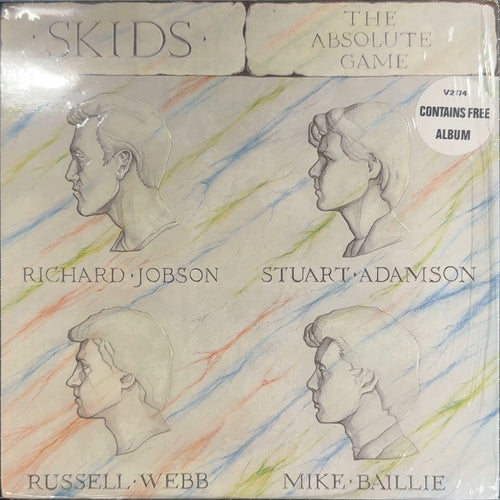 Skids The Absolute Game 1980 UK 1st Edition Embossed + Free Album
