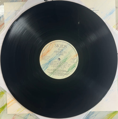 Skids The Absolute Game 1980 UK 1st Edition Embossed + Free Album