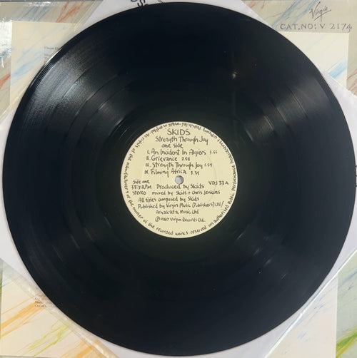 Skids The Absolute Game 1980 UK 1st Edition Embossed + Free Album