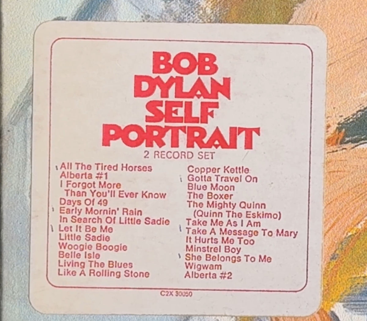 Bob Dylan Self Portrait RADIO PROMO 1970 US 1st Press 360 Sound Labels