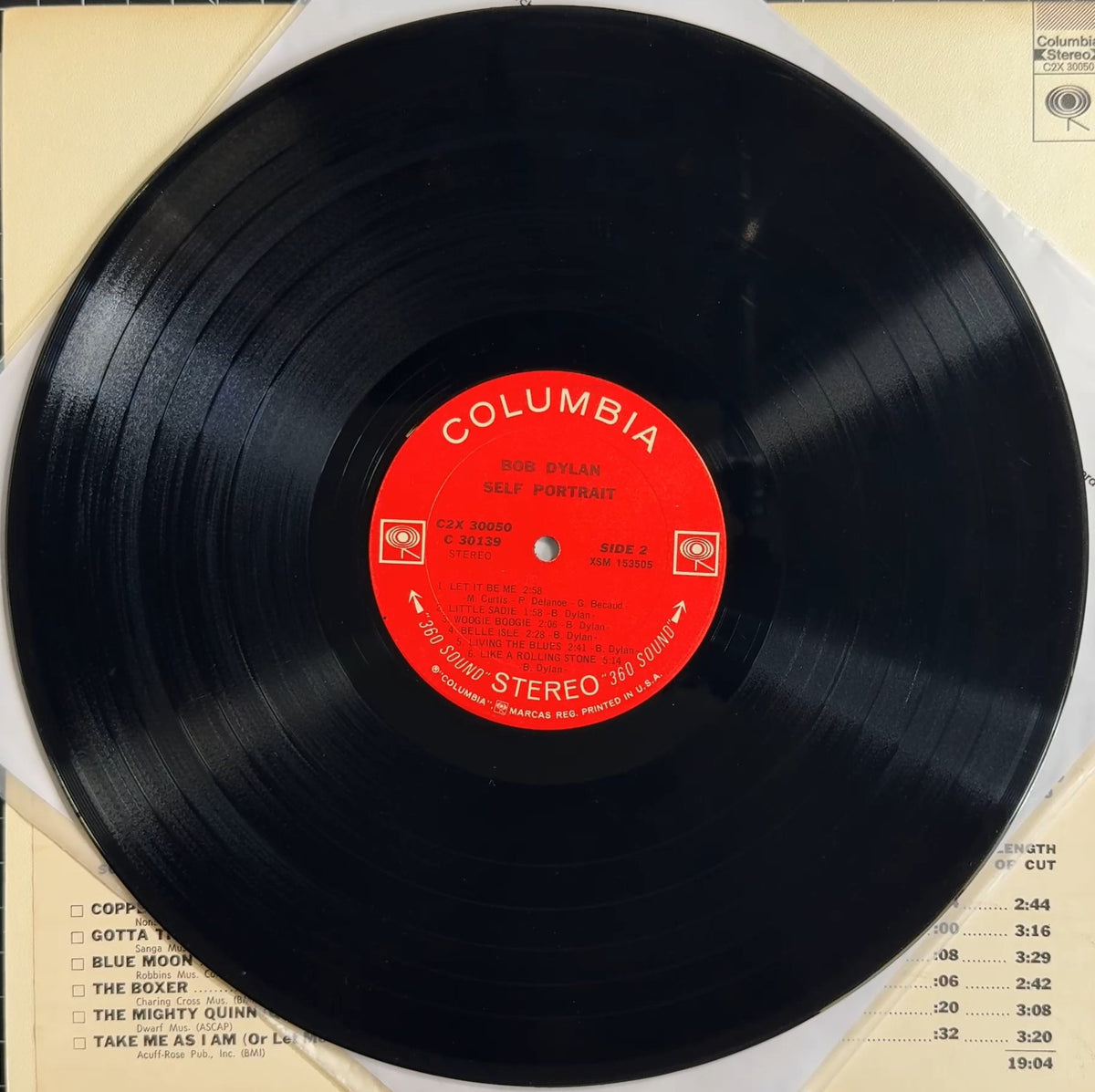 Bob Dylan Self Portrait RADIO PROMO 1970 US 1st Press 360 Sound Labels