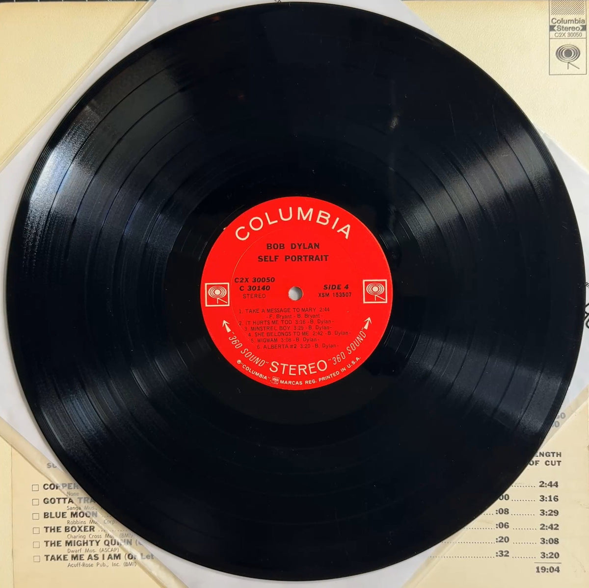 Bob Dylan Self Portrait RADIO PROMO 1970 US 1st Press 360 Sound Labels