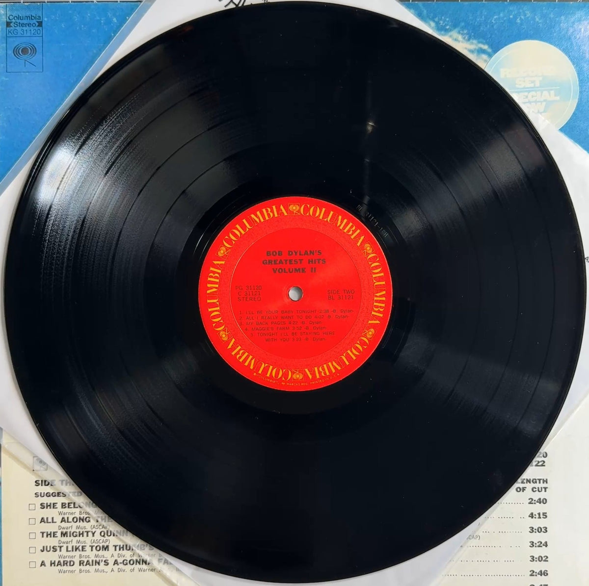 Bob Dylan Greatest Hits Vol II US Radio Demo Copy VG+/VG+