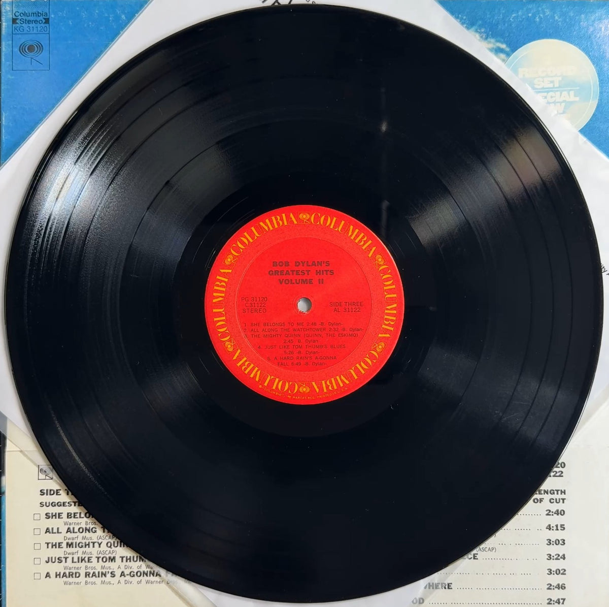 Bob Dylan Greatest Hits Vol II US Radio Demo Copy VG+/VG+
