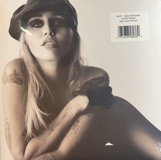 Miley Cyrus Bass Persuades 2026 US Baby Blue Vinyl Limited Edition 2500 Alt Art Poster Sealed New NM