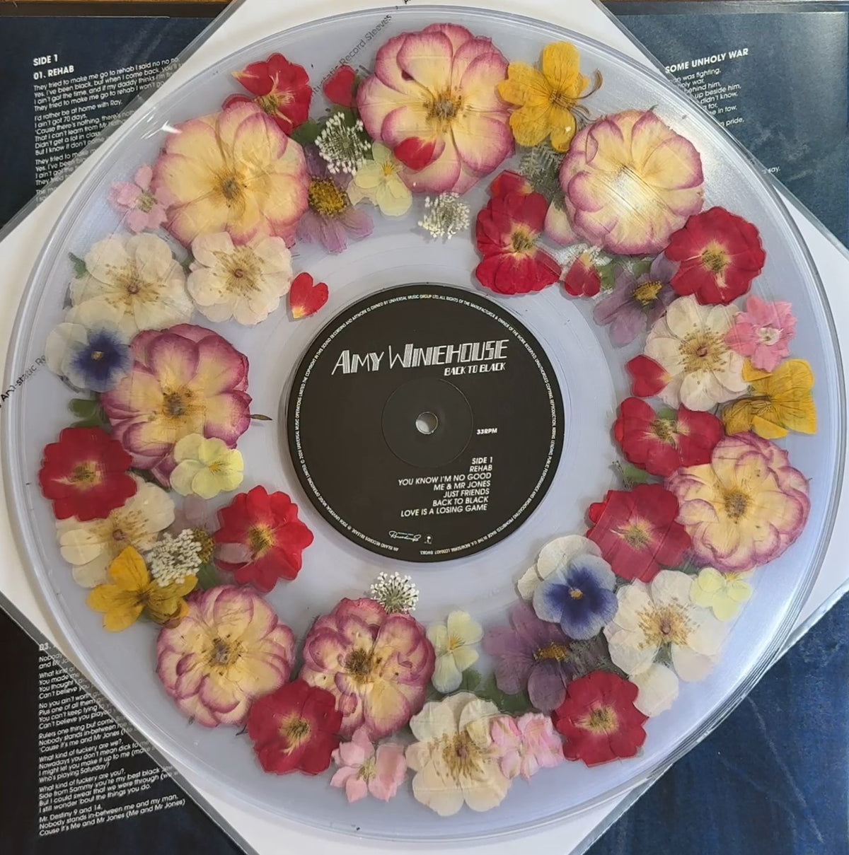 Amy Winehouse Back To Black 20th Anniversary Edition - Limited Edition Flower Filled Clear Vinyl (Bad World BW083)